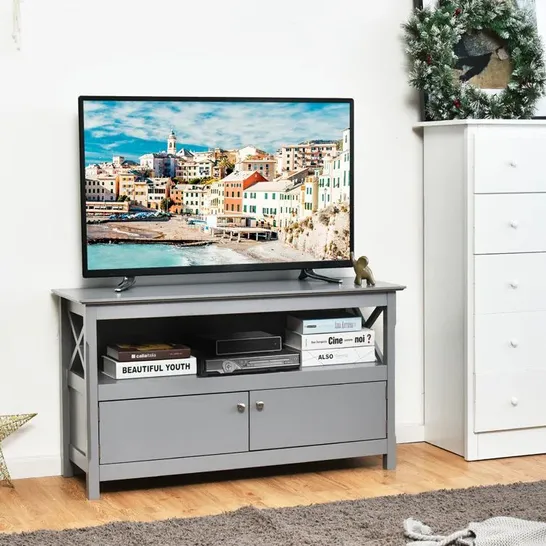 BOXED BURROUGHS TV STAND FOR TV'S UP TO 50"