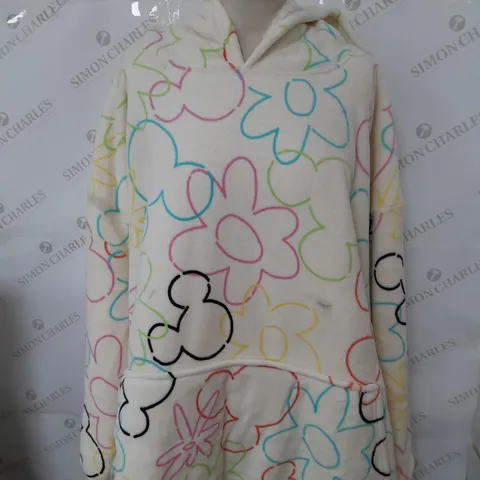 TYPO DISNEY OVERSIZED HOODIE IN MICKEY HEAD FLORAL PASTEL DESIGN 