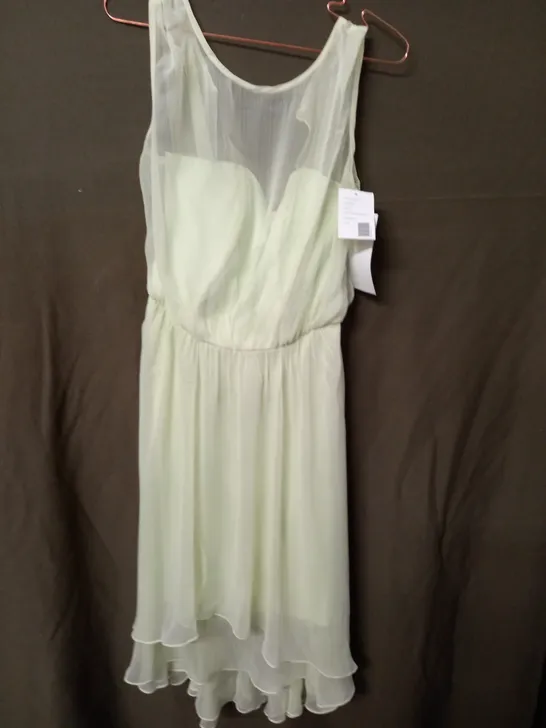 COCKTAIL LENGTH DROP SHOULDER DRESS IN LIME - 12