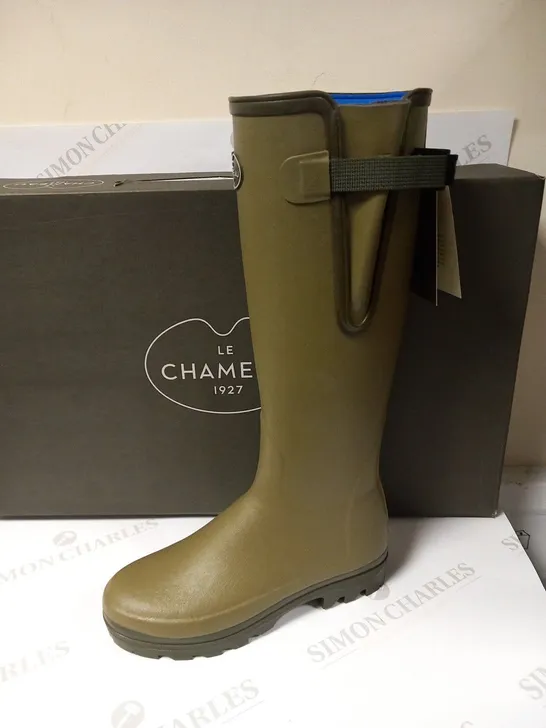 BOXED LE CHAMEAU 1927VIERZONORD FE WELLINGTON BOOTS SIZE 6