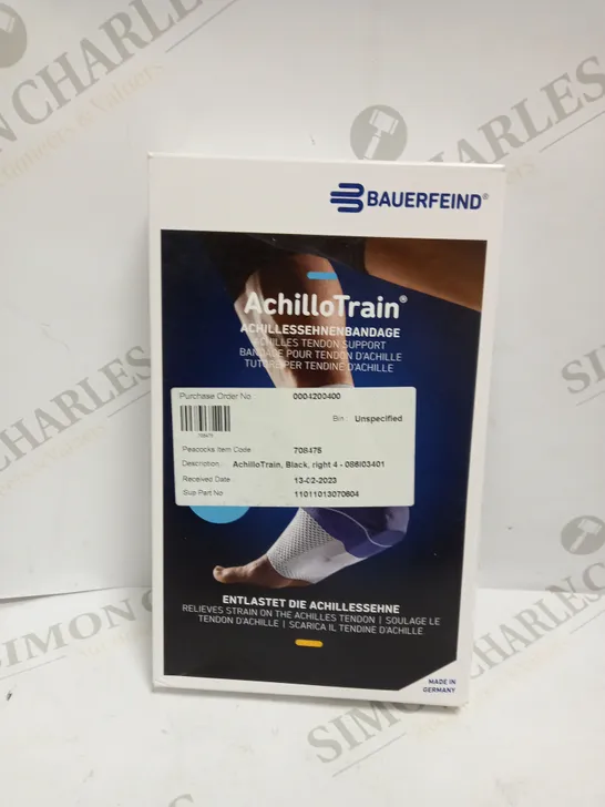 BOXED BAUERFEIND ACHILLOTRAIN ACHILLES TENDON SUPPORT 