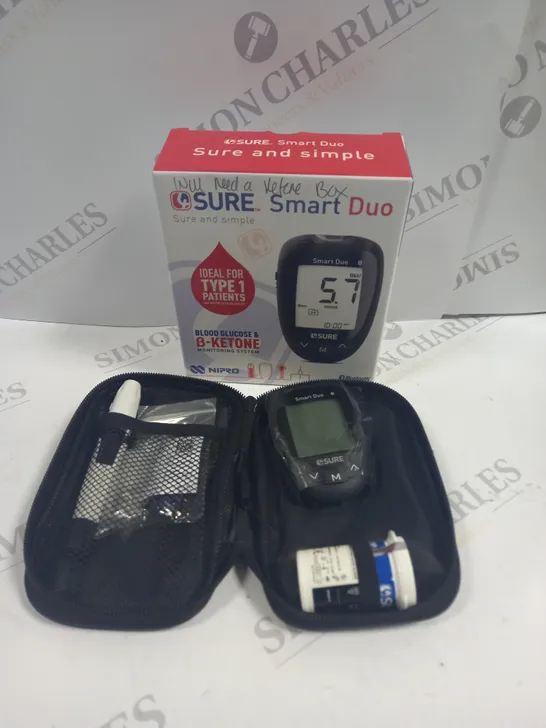 BOXED SURE SMART DUO BLOOD GLUCOSE & B-KETONE MONITORING SYSTEM 