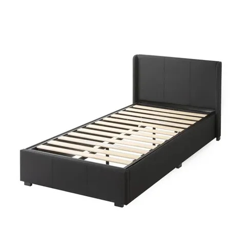 BOXED ESTELLA UPHOLSTERED OTTOMAN SINGLE BED FRAME 