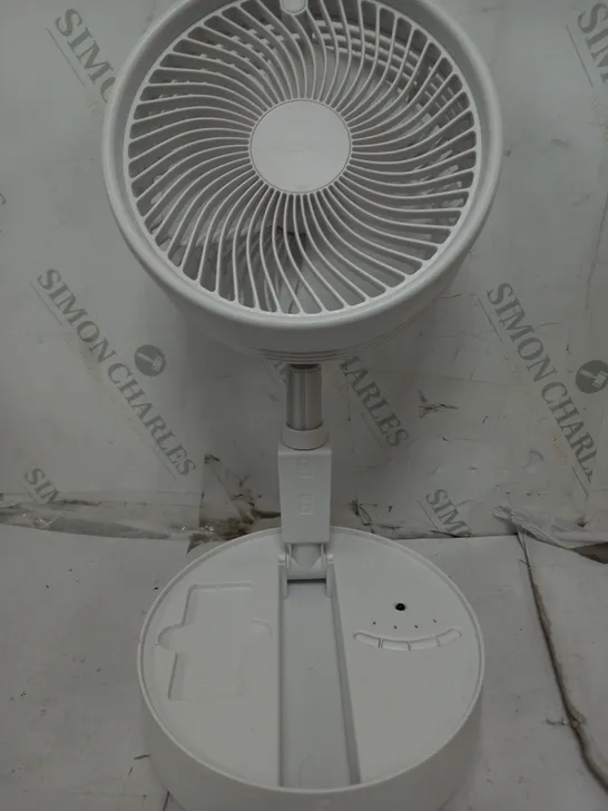 BELL & HOWELL OSCILLATING FOLDING RECHARGEABLE FAN IN WHITE