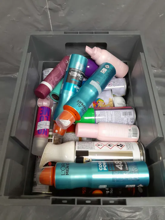 APPROXIMATELY 12 ASSORTED AEROSOLS TO INCLUDE , L'OREAL BODY SPRAY , ALL SURFACE PAINT , ULTRA STRONG HAIRSPRAY , ETC 