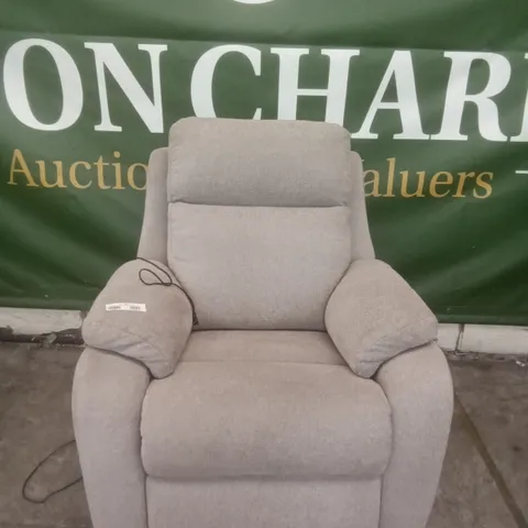 DESIGNER G PLAN MADE KINGSBURY ELECTRIC RECLINER CHAIR - GERONA CAMEL FABRIC 