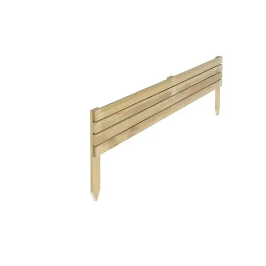 ROWLINSON NATURAL SOLID WOOD POST KIT / SYSTEM FOR BORDER FENCE 