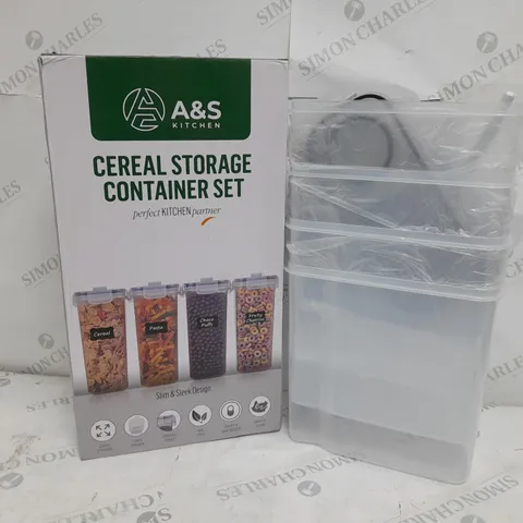 BOXED A&S CEREAL STORAGE CONTAINER SET