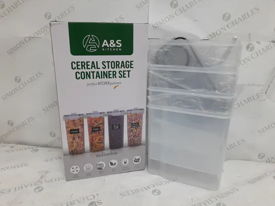 BOXED A&S CEREAL STORAGE CONTAINER SET