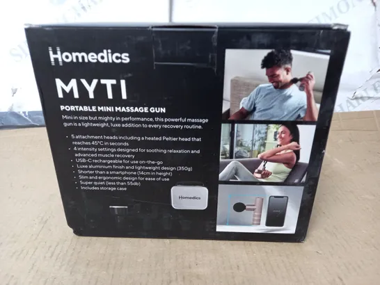 BOXED HOMEDICS MYTI PORTABLE MINI MASSAGE GUN - DUSK