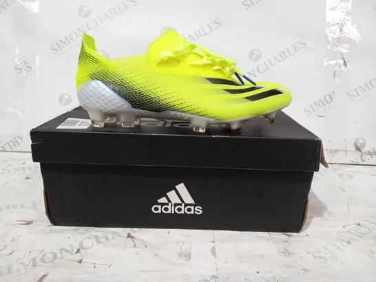 BOXED PAIR OF ADIDAS X GHOSTED.1 FOOTBALL BOOTS IN HIGHLIGHTER YELLOW UK SIZE 6