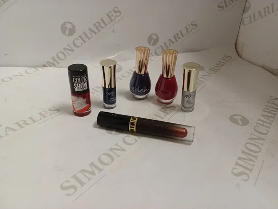 SET OF 5 NAIL POLISH AND 1 METALLIC LIPUID LIP