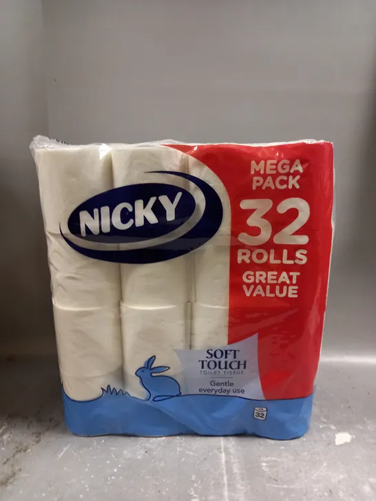 SEALED NICKY MEGA 32 PACK OF TOILET ROLLS 