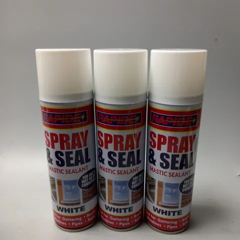 BOX OF APPROX 24 RAPIDE SPRAY AND SEAL MASTIC SEALANT IN WHITE