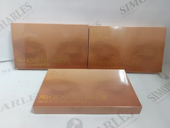 BOX OF 3 SEALED PUDAIER FISH SCALE HD PALLETTE 