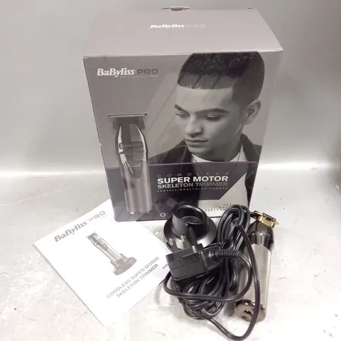 BOXED BABYLISS PRO CORDLESS SUPER MOTOR SKELETON TRIMMER