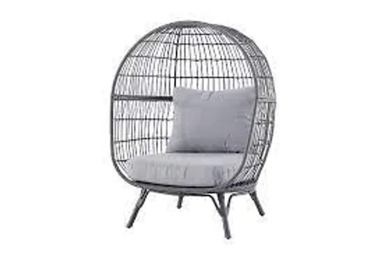 BOXED DESIGNER APOLIMA RATTAN EFFECT EGG CHAIR