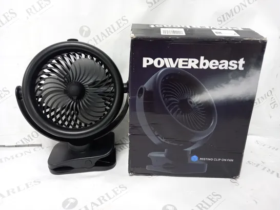 BOXED POWERBEAST CLIP FAN