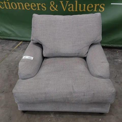 QUALITY BRITISH MADE LOUNGE Co EASY CHAIR GREY FABRIC 
