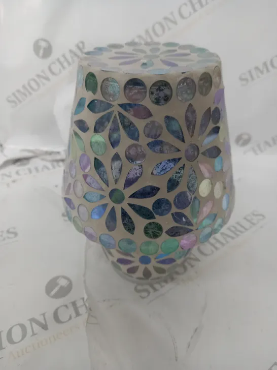 GARDEN REFLECTIONS MOSAIC LED FLOWER BALL LAMP 20CM