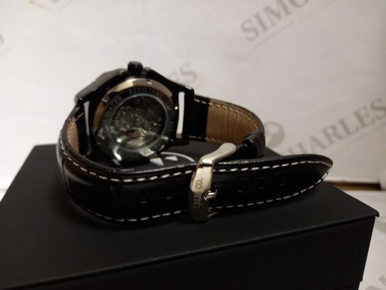 TALIS CO PART SKELETON LEATHER STRAP WATCH RRP £575
