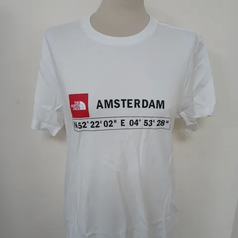 THE NORTH FACE AMSTERDAM T-SHIRT IN WHITE SIZE S