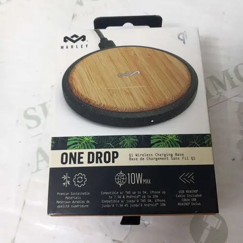 BOXED HOUSE OF MARLEY ONE DROP QI WIRELESS CHARGING BASE