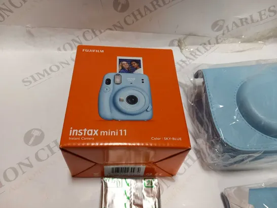 BOXED FUJIFILM INSTAX MINI 11 SKY BLUE BUNDLE