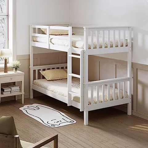 BOXED ELEGANT WOODEN WHITE BUNK BED - COLLECTION ONLY