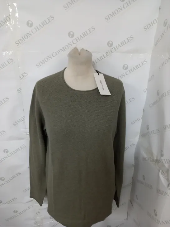 NOWADAYS OIL GREEN KNITTED JUMPER SIZE S