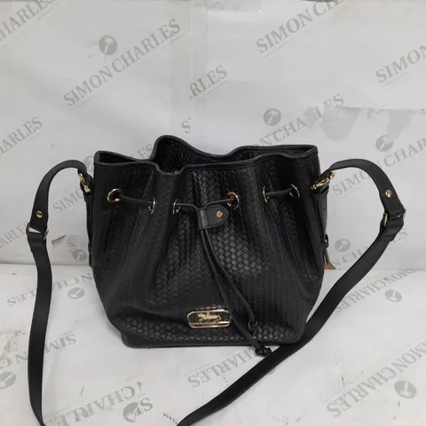 PAUL COSTELLOE DRESSAGE BUCKET BLACK BAG WITH DRAWSTRING 