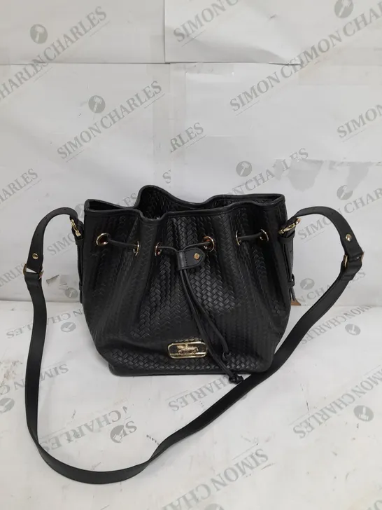 PAUL COSTELLOE DRESSAGE BUCKET BLACK BAG WITH DRAWSTRING 