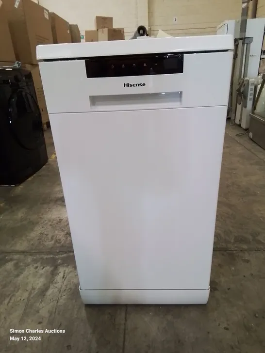 HISENSE SLIMLINE FREESTANDING 10 PLACES DISHWASHER IN WHITE -COLLECTION ONLY-