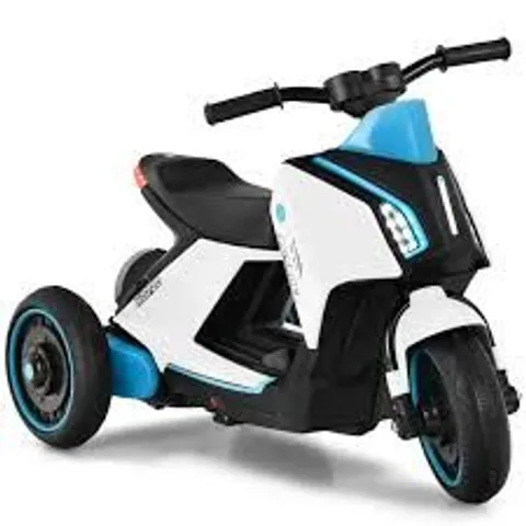 BOXED COSTWAY 3 WHEELS KIDS ELECTRIC MOTORBIKE WITH MUSIC - WHITE (1 BOX)