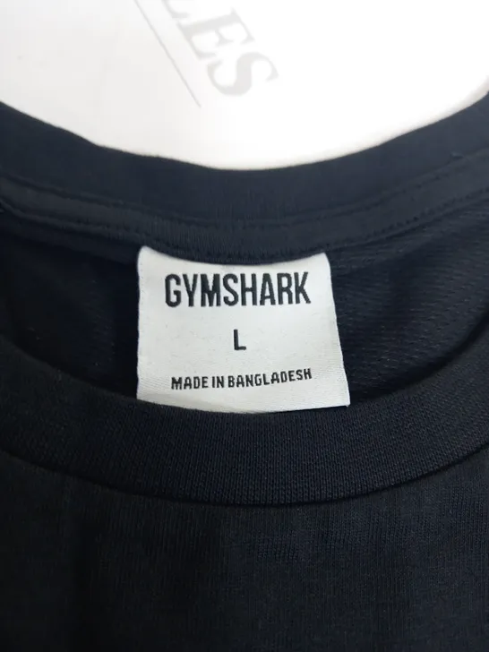 GYMSHARK BLACK TANK TOP-LARGE