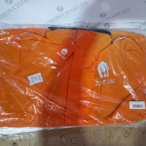 JUST EAT REFLECTIVE JACKET IN ORANGE SIZE LARGE