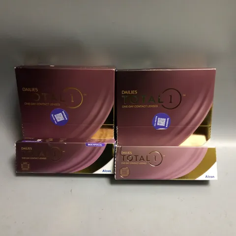 APPROXIMATELY 12 BOXED ALCON DAILIES TOTAL-1 CONTACT LENS TO INCLUDE 30PCS AND 90PCS  