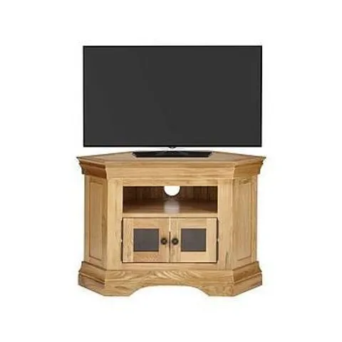 BOXED CONSTANCE OAK READY ASSEMBLED CORNER TV UNIT (1 BOX)