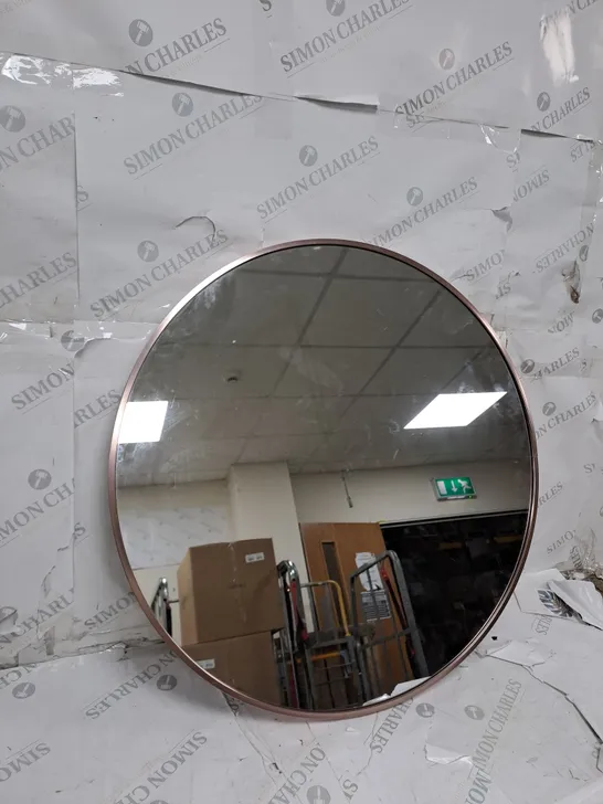 PINK CIRCULAR WALL MIRROR 