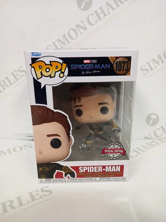 POP VINYL SPIDER-MAN BLACK/GOLD SUIT NO MASK FROM NO WAY HOME