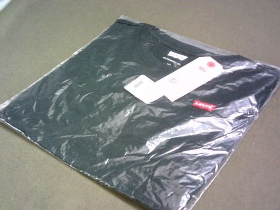 BAGGED LEVIS BLACK CREW NECK T-SHIRT - 14A