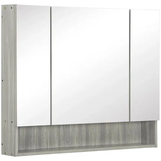 BOXED KLEANKIN 900MM X 750MM H SURFACE FRAMED MEDIUM MEDICINE CABINET - GREY (1 BOX)