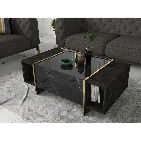 BOXED MILLENIUM SLEDGE COFFEE TABLE WITH STORAGE 