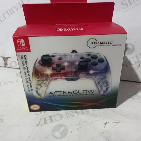 BOXED NINTENDO SWITCH AFTERGLOW DELUXE AUDIO WIRED CONTROLLER 