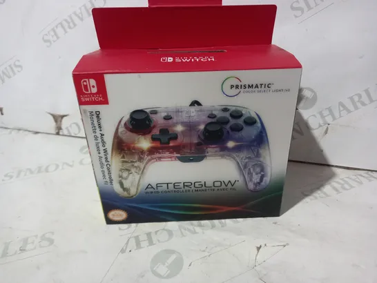 BOXED NINTENDO SWITCH AFTERGLOW DELUXE AUDIO WIRED CONTROLLER 