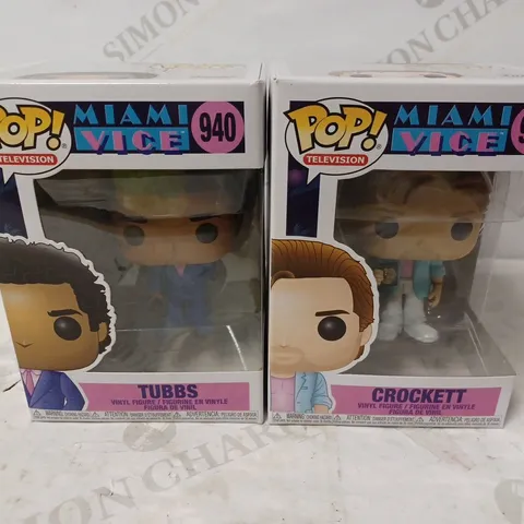 LOT OF 2 POP! VINYL MIAMI VICE TUBBS & CROCKETT