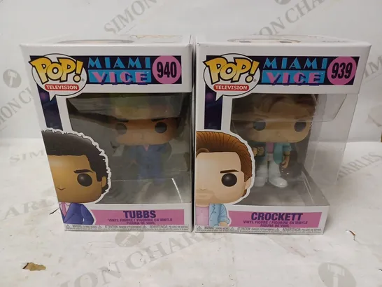 LOT OF 2 POP! VINYL MIAMI VICE TUBBS & CROCKETT