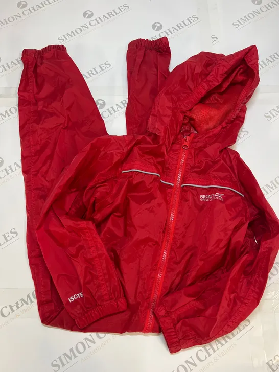 REGATTA OUTDOORS WATERPROOF OVERALLS IN RED SIZE 5-6YR