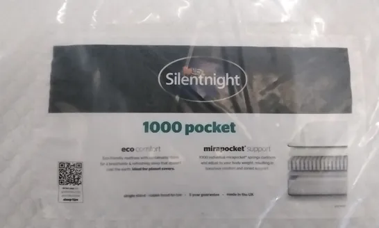 QUALITY BAGGED SILENTNIGHT 1000 POCKET ECO COMFORT DOUBLE 4'6" MATTRESS 