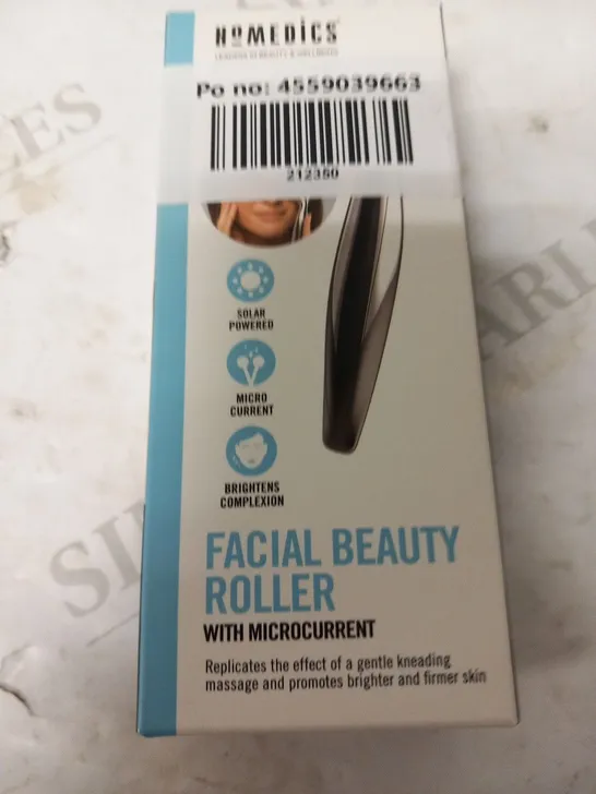 BOXED HOMEDICS FACIAL BEAUTY ROLLER WITH MICROCURRENT FAC-BR2000QVI